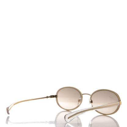 Chanel Signature Oval Sunglasses L7602 Gold 4 of 9