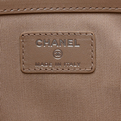 Chanel Iridescent Caviar Chevron Quilted Medium Cosmetic Case Light Gold 6 of 8