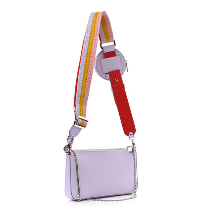 Christian Louboutin Calfskin Empire Loubila Pouch on Chain Lilac Smoke Rosy 3 of 10