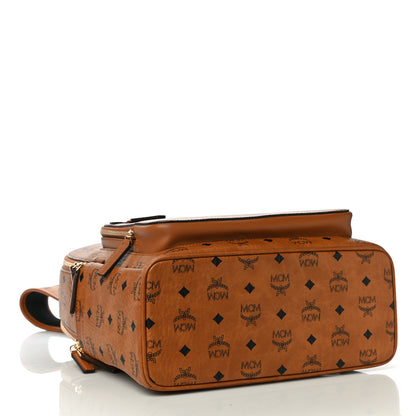 MCM Visetos Mens Medium Stark Backpack Cognac 4 of 11
