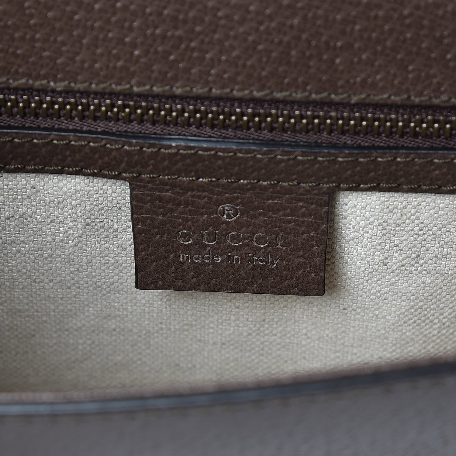 Gucci Grained Calfskin Web Animalier Shoulder Bag Brown 6 of 9
