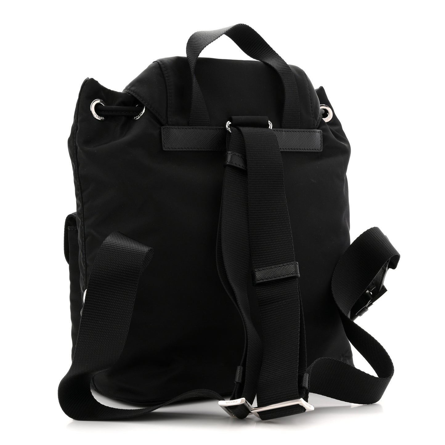 Tessuto Nylon Saffiano Small Backpack Black
