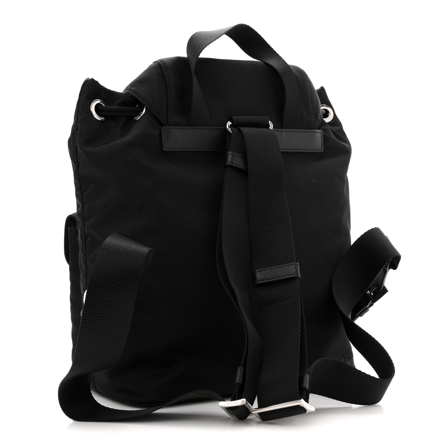 Prada Tessuto Nylon Saffiano Small Backpack Black 3 of 10