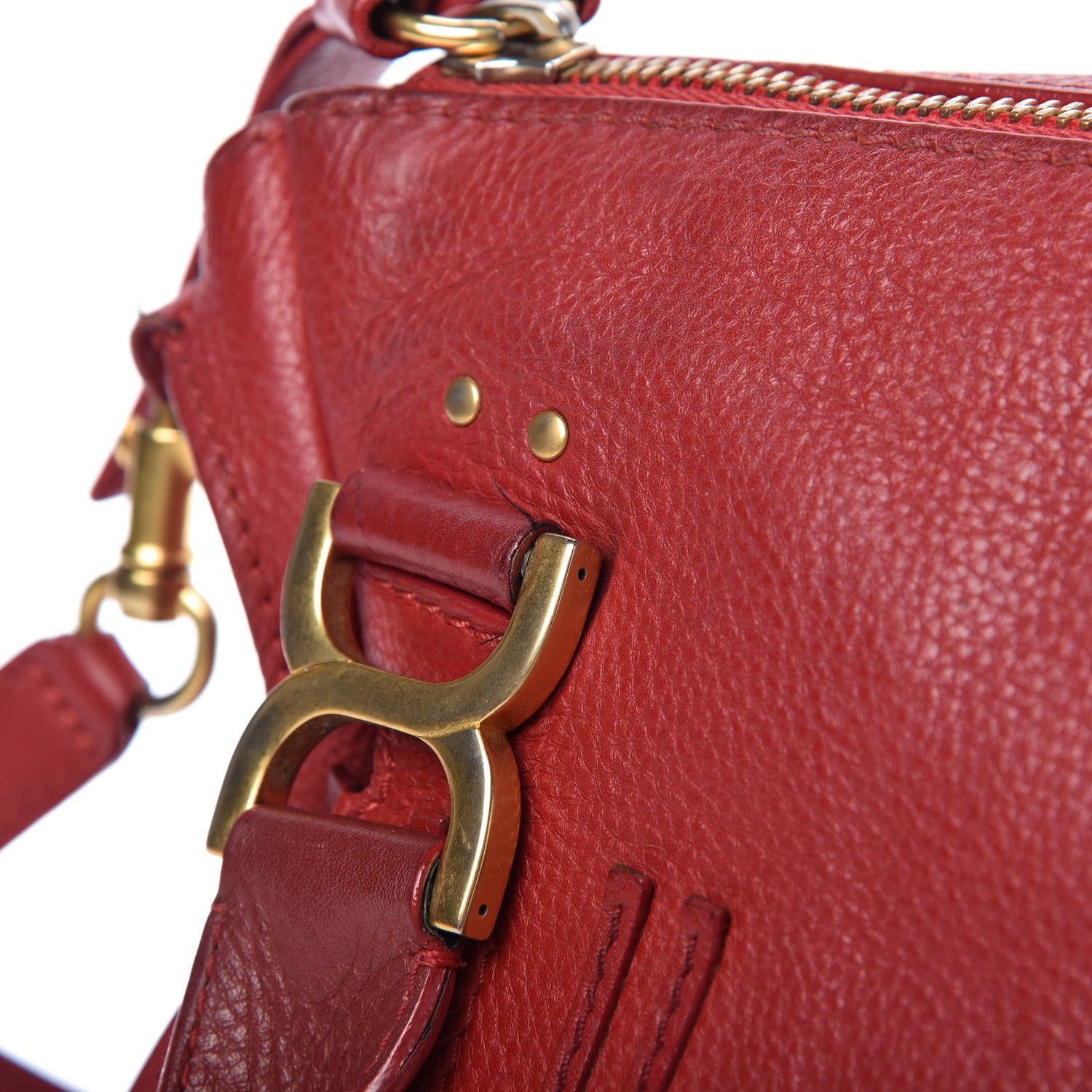 Chloe Calfskin Medium Marcie Satchel Acerola 11 of 13