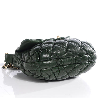 Chanel Lambskin Bubble Quilt Flap Bag Green 4 of 9