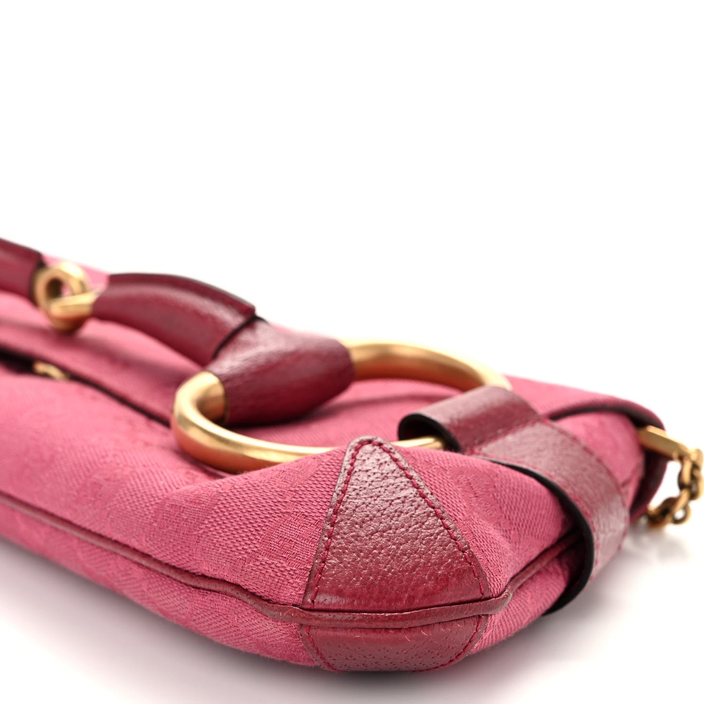 Monogram Horsebit Chain Clutch Pink