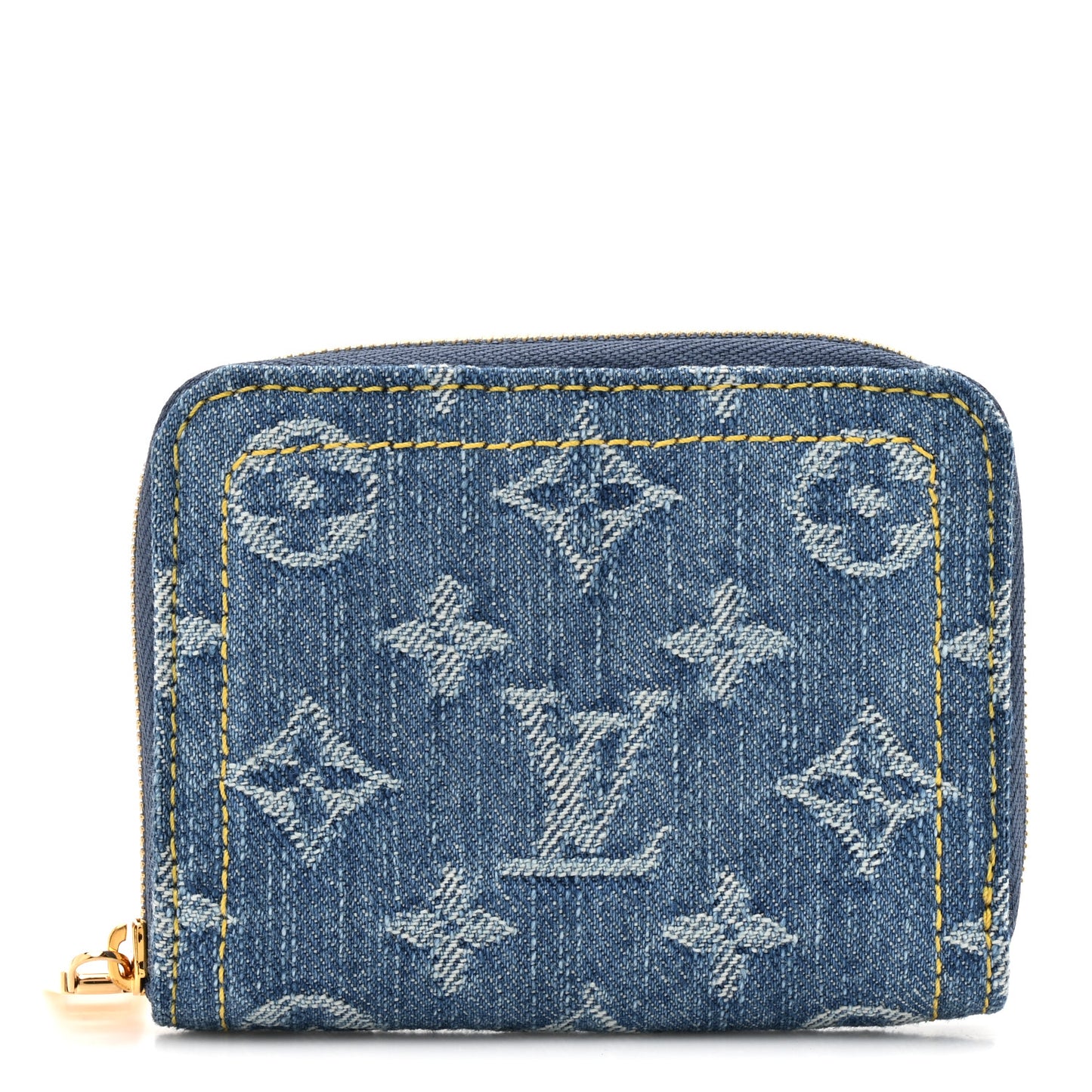 Denim Monogram Zippy Coin Purse Blue