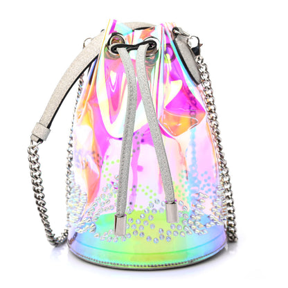 Christian Louboutin PVC Iridescent Marie Jane Studded Bucket Silver 1 of 4