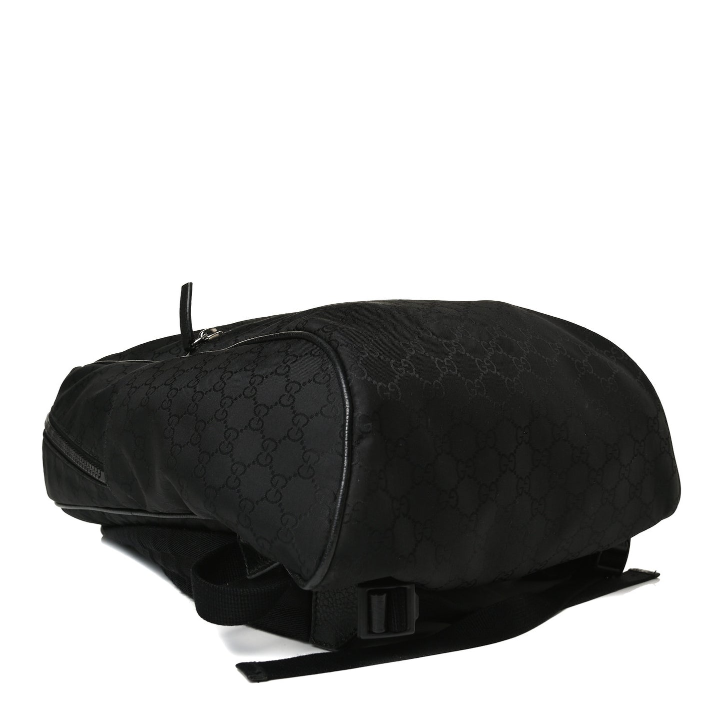 Nylon Monogram Slim Backpack Black