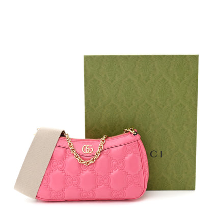 Gucci Calfskin GG Matelasse Chain Handbag Rhodamine Pink Natural 12 of 12
