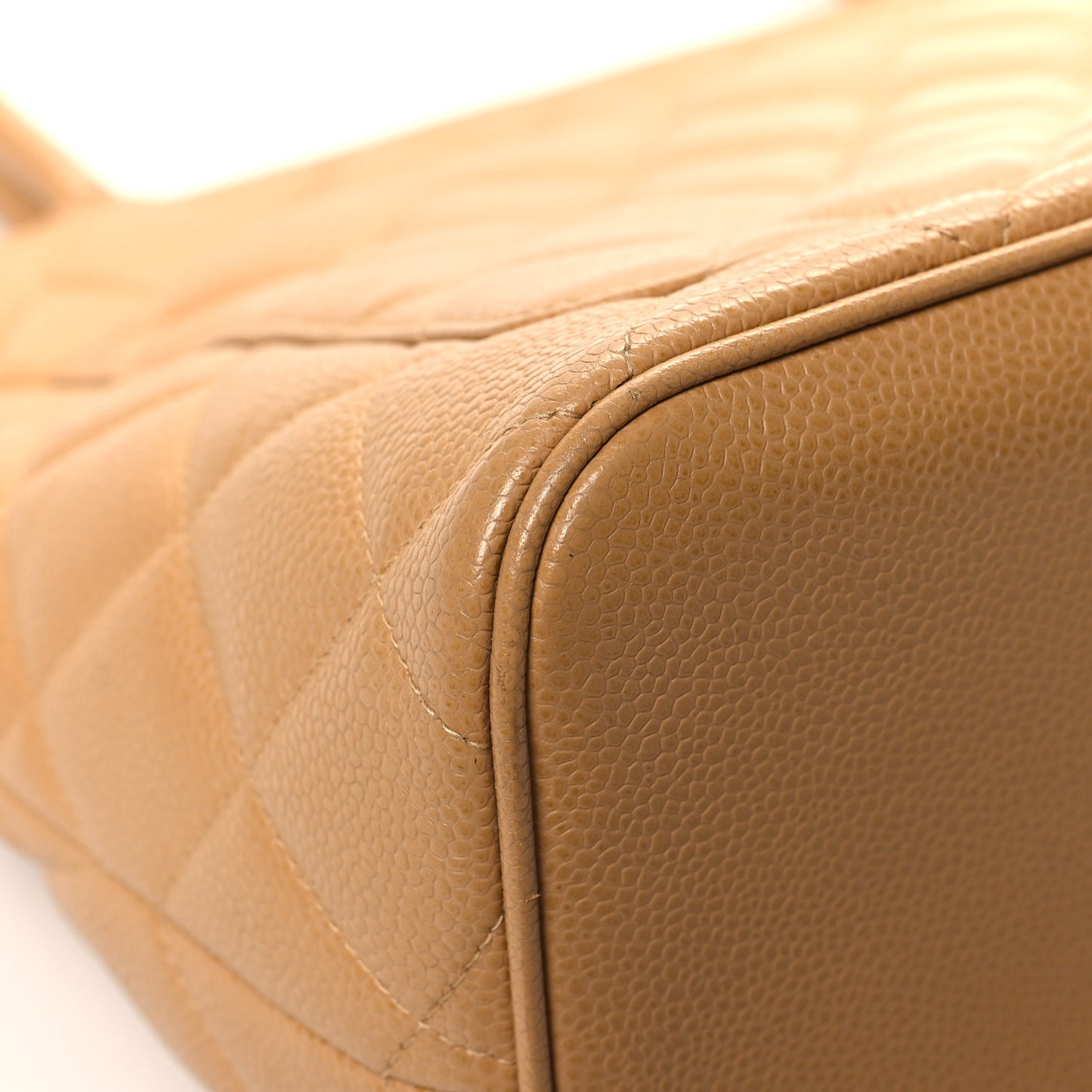 Caviar Quilted Medallion Tote Beige