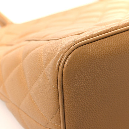 Chanel Caviar Quilted Medallion Tote Beige 11 of 13