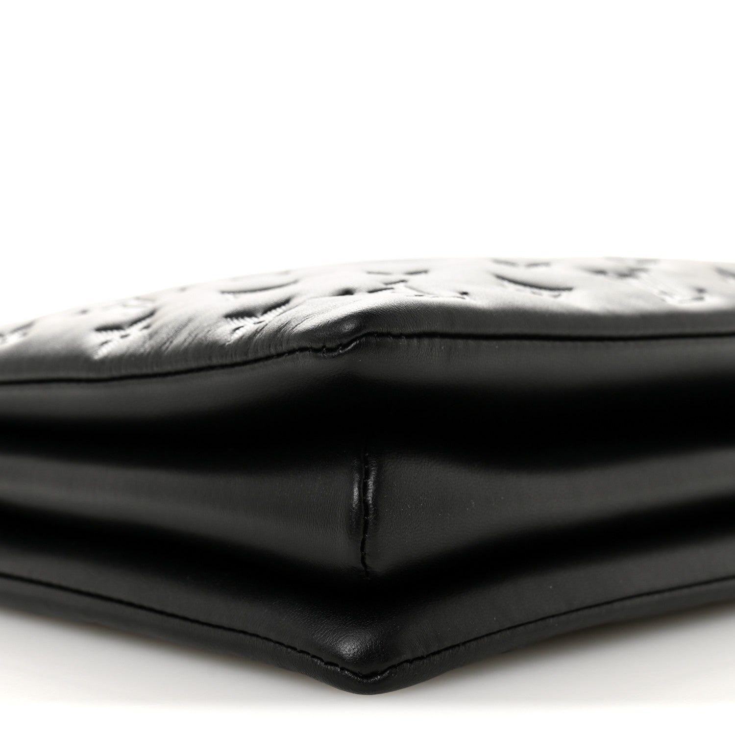 Louis Vuitton Lambskin Embossed Monogram Coussin MM Black Gray 10 of 11