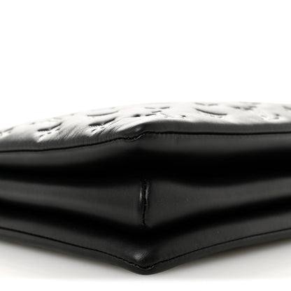 Louis Vuitton Lambskin Embossed Monogram Coussin MM Black Gray 10 of 11