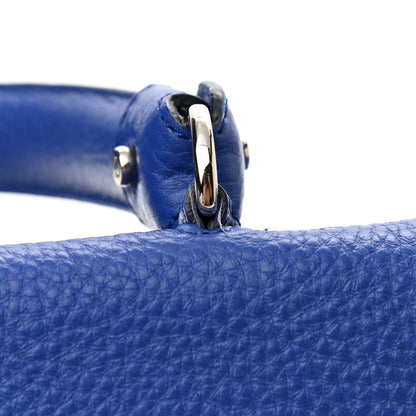 Salvatore Ferragamo Grained Calfskin Sofia Satchel Blue 11 of 12