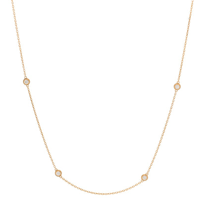 Cartier 18K Pink Gold 6 Diamond D'Amour Station Necklace 1 of 6