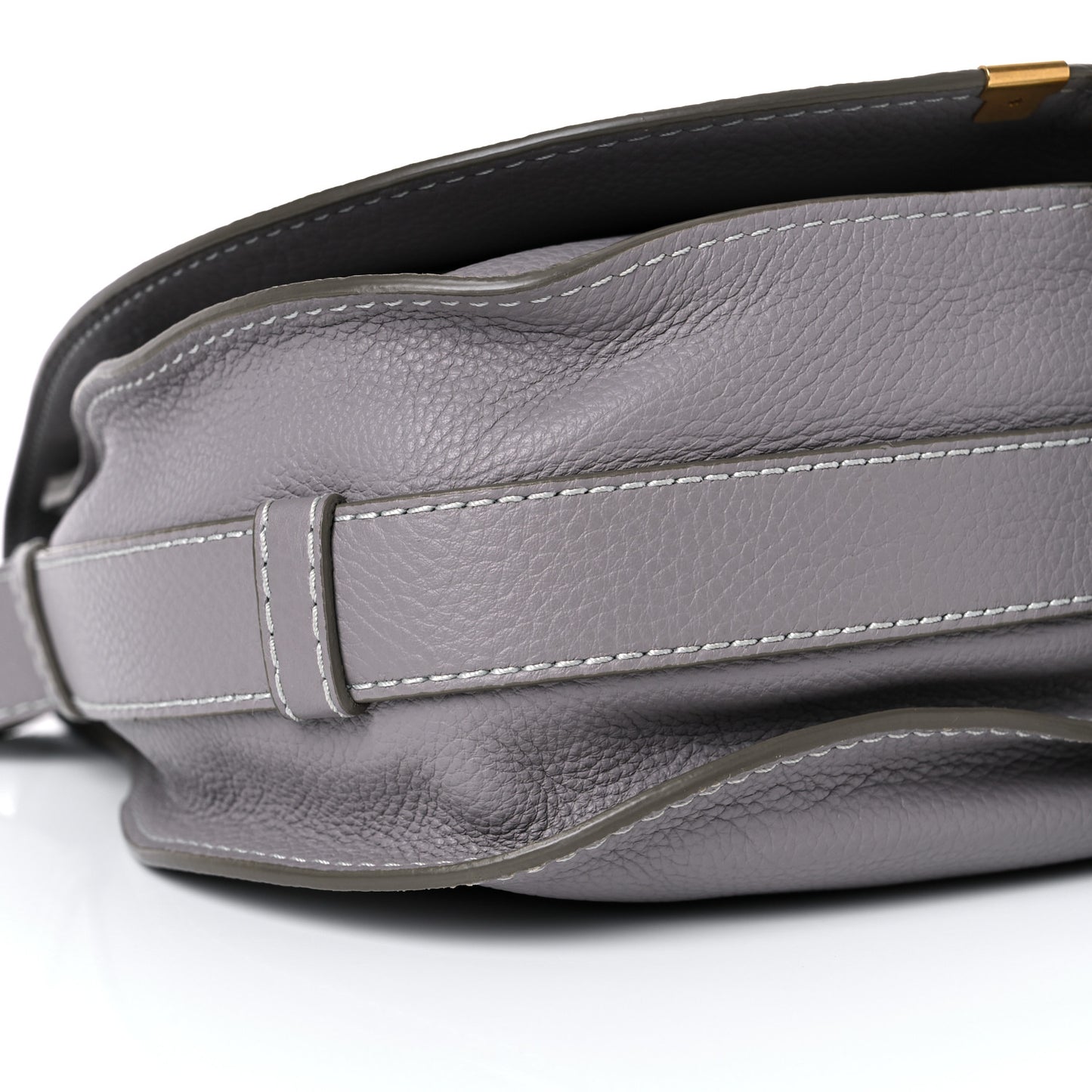 Calfskin Medium Marcie Round Crossbody Bag Cashmere Grey