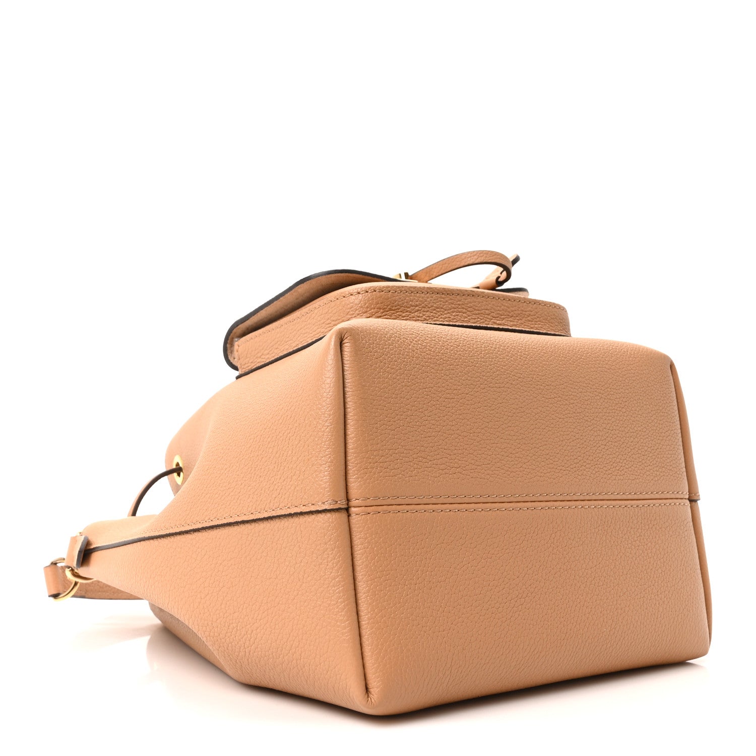Louis Vuitton Calfskin Lockme Bucket MM Arizona Beige 1819990