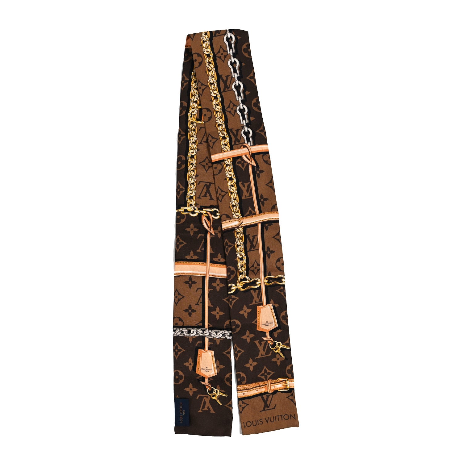 Louis Vuitton Silk Monogram Confidential Bandeau Brown 2 of 4