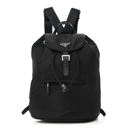 Prada Nylon Tessuto Saffiano Zipper Backpack Black 1 of 11