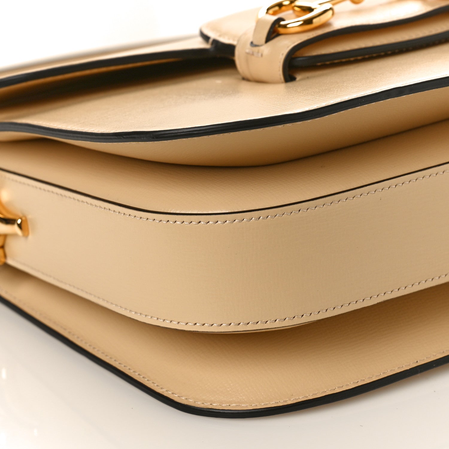 Gucci Azalea Calfskin Horsebit 1955 Shoulder Bag Bubble Tea 9 of 10