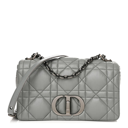 Christian Dior Calfskin Macrocannage Medium Caro Bag Iron Grey 1 of 10