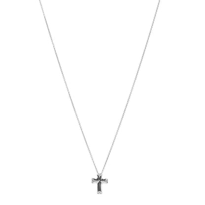 Tiffany 18K White Gold Diamond Paloma Picasso Tenderness Mini Cross Pendant Necklace 1 of 6