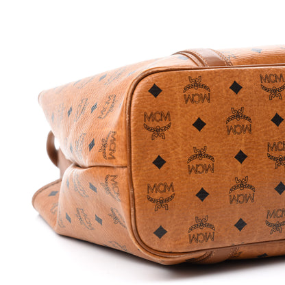 MCM Visetos Shopping Tote Cognac 7 of 13