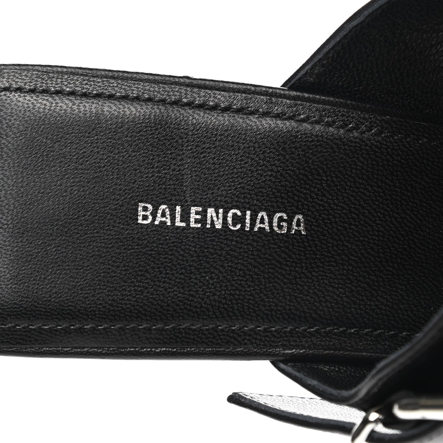 Shiny Kidskin Belt 40mm Mules 37 Black