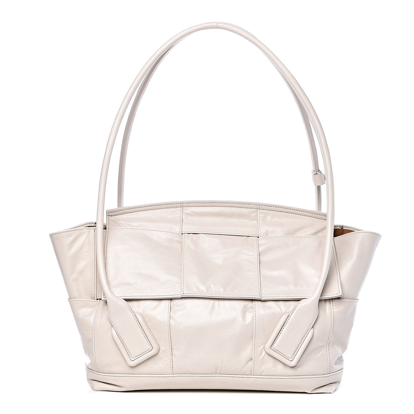 Paper Calfskin Maxi Intrecciato Medium Arco Slouch Plaster