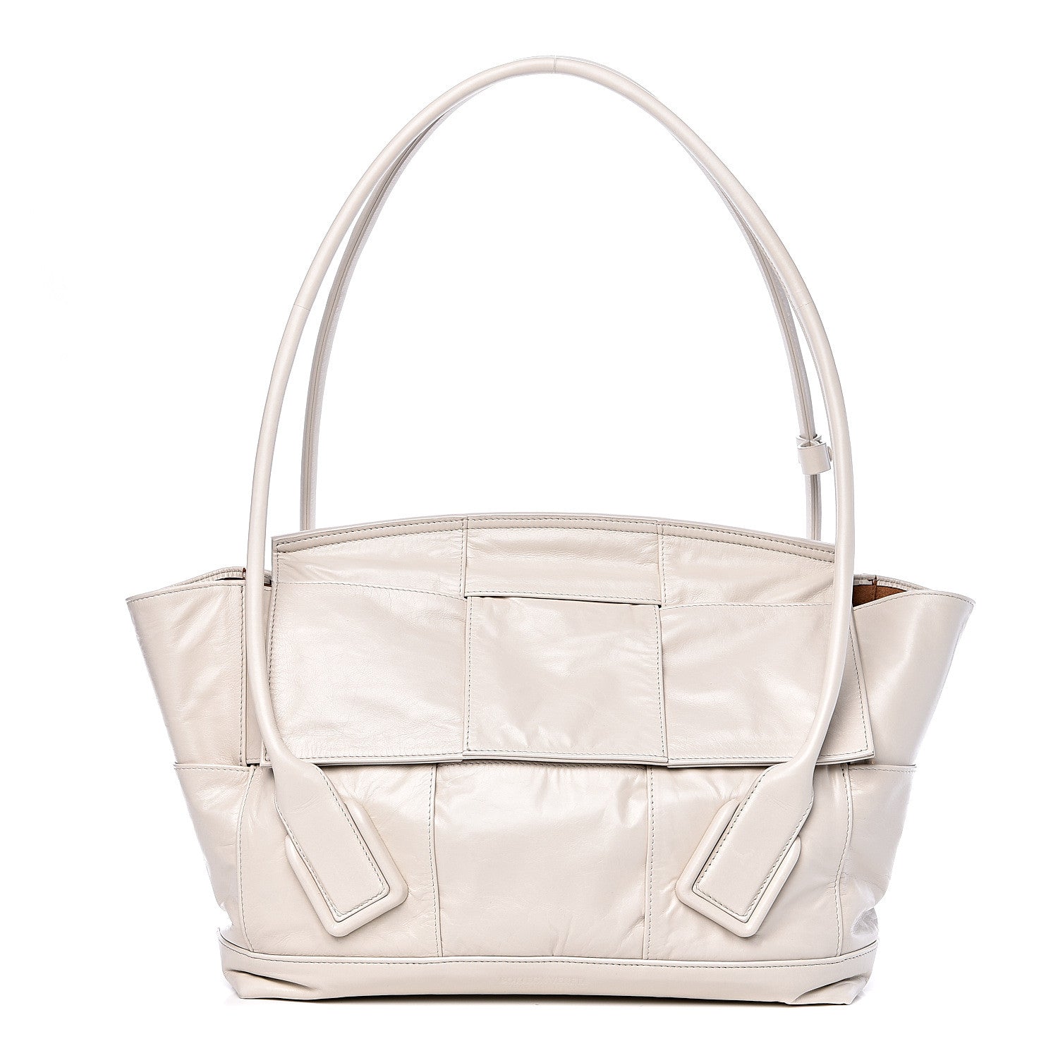 Bottega Veneta Paper Calfskin Maxi Intrecciato Medium Arco Slouch Plaster 1 of 11
