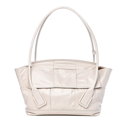 Bottega Veneta Paper Calfskin Maxi Intrecciato Medium Arco Slouch Plaster 1 of 11