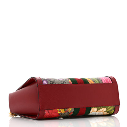 Gucci GG Supreme Monogram Flora Web Small Ophidia Tote Bag Red 4 of 11