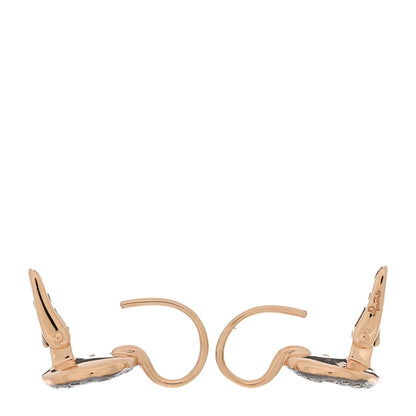 Pomellato 18K Rose Gold Brown Diamond Sabbia Disc Earrings 3 of 5