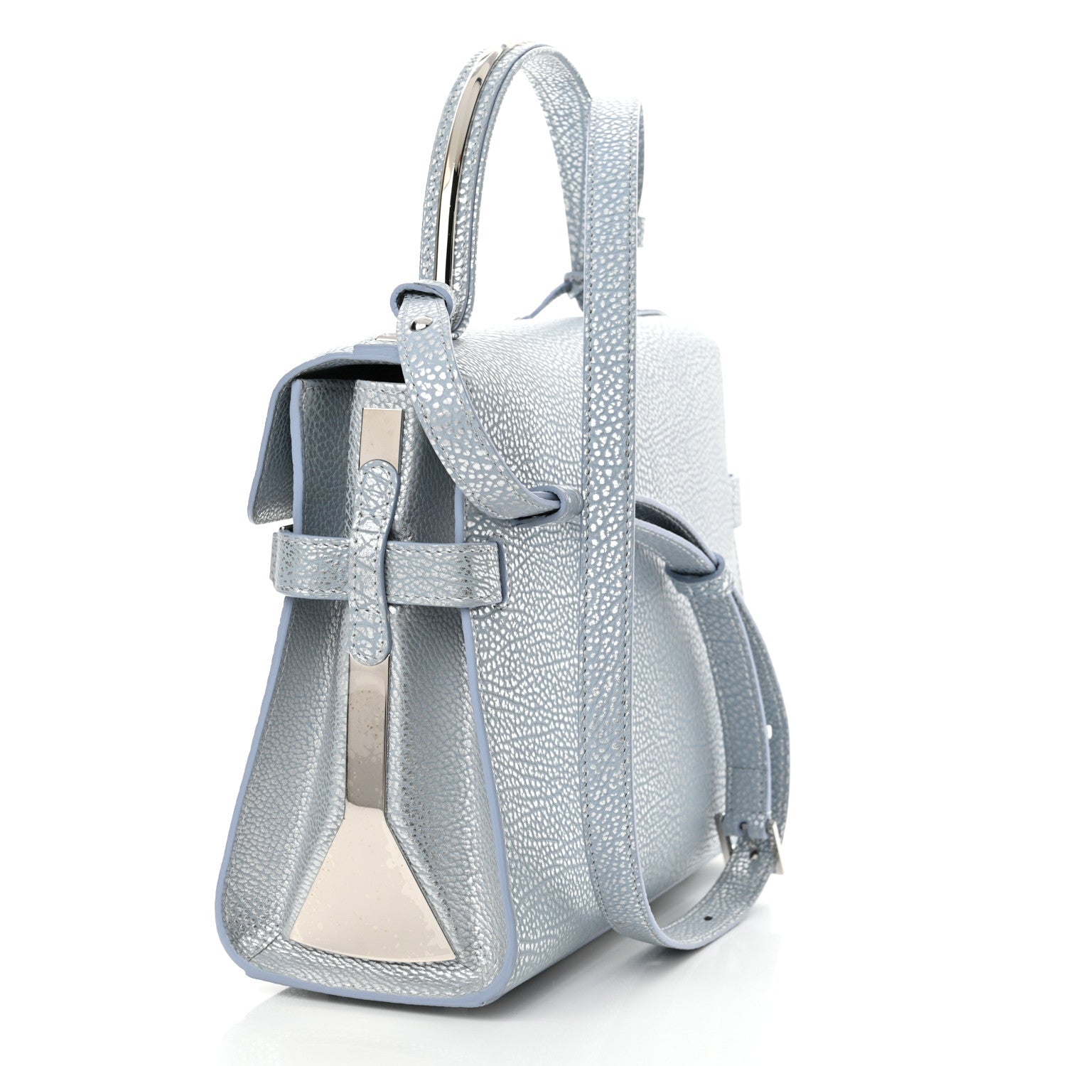 Delvaux Metallic Crispy Calfskin Metal Glam MM Tempete Satchel Flashlight 3 of 11