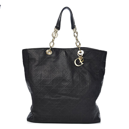 Christian Dior Lambskin Cannage Large Dior Soft Shopping Tote Black 1 of 12