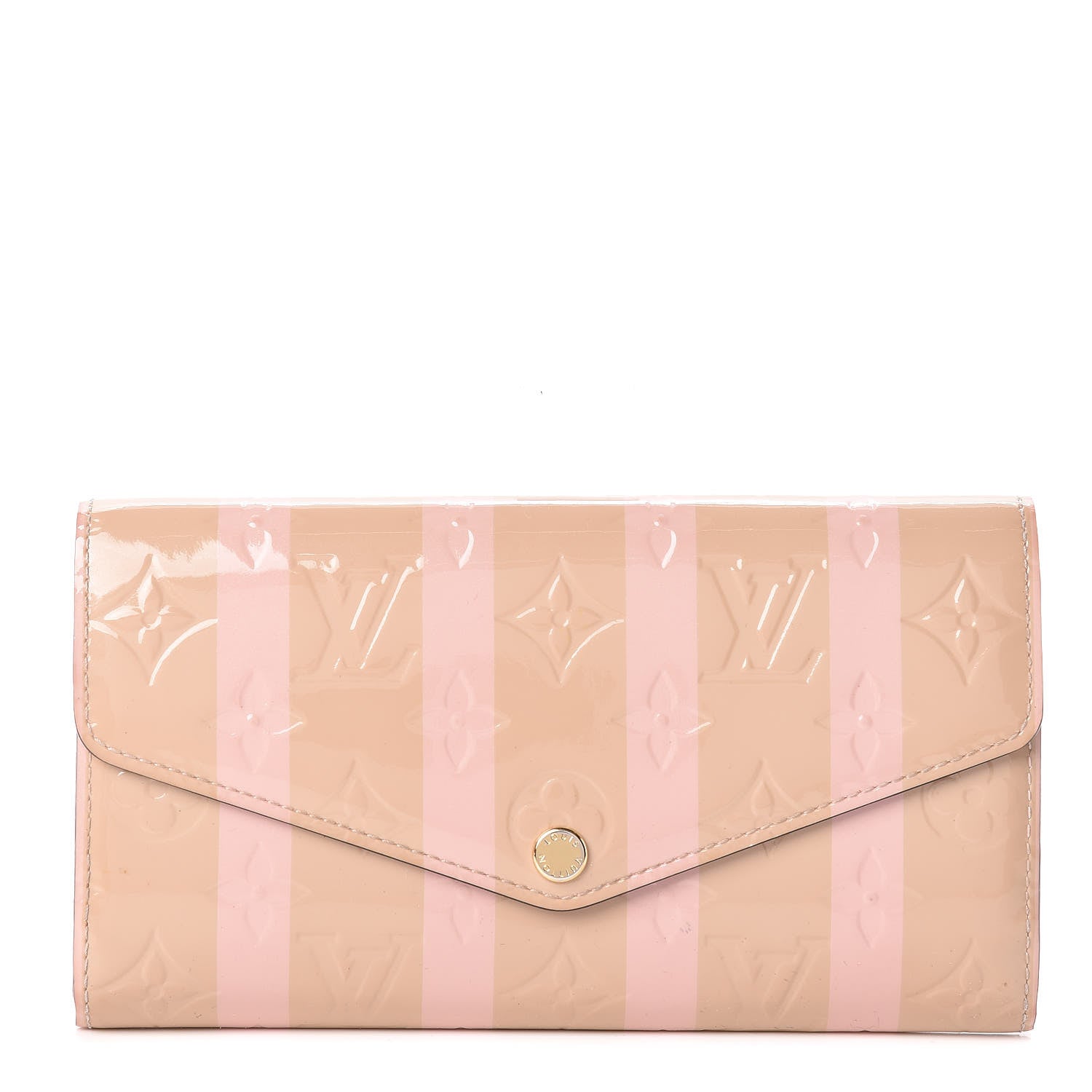 Louis Vuitton Vernis Rayures Sarah Wallet NM Dune 1 of 12