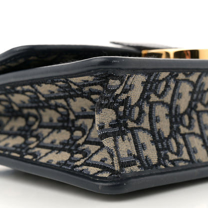 Christian Dior Oblique 30 Montaigne Flap Bag Blue 9 of 12