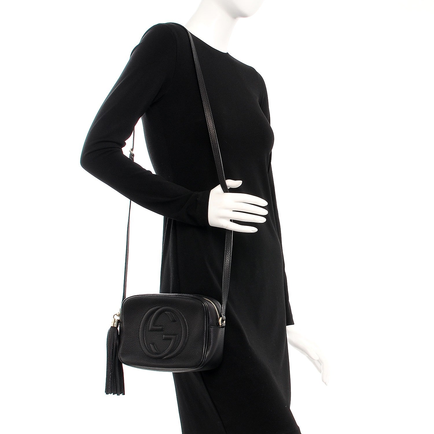 Gucci Pebbled Calfskin Small Soho Disco Bag Black 2 of 7