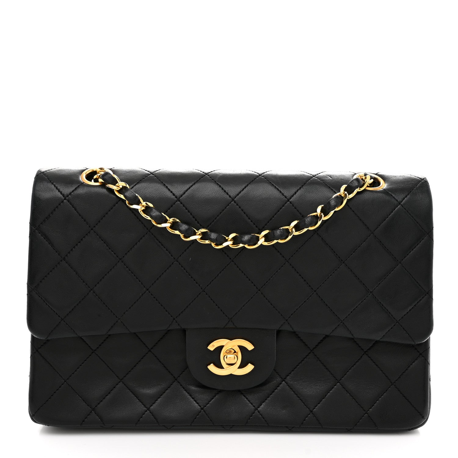 Chanel Lambskin Quilted Small Double Flap Black 1 of 14