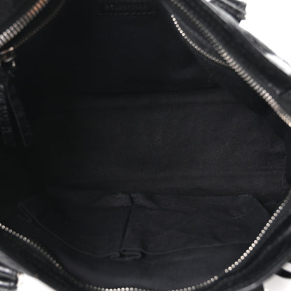 Balenciaga Agneau Classic Hardware S City Logo Strap Black White 6 of 11