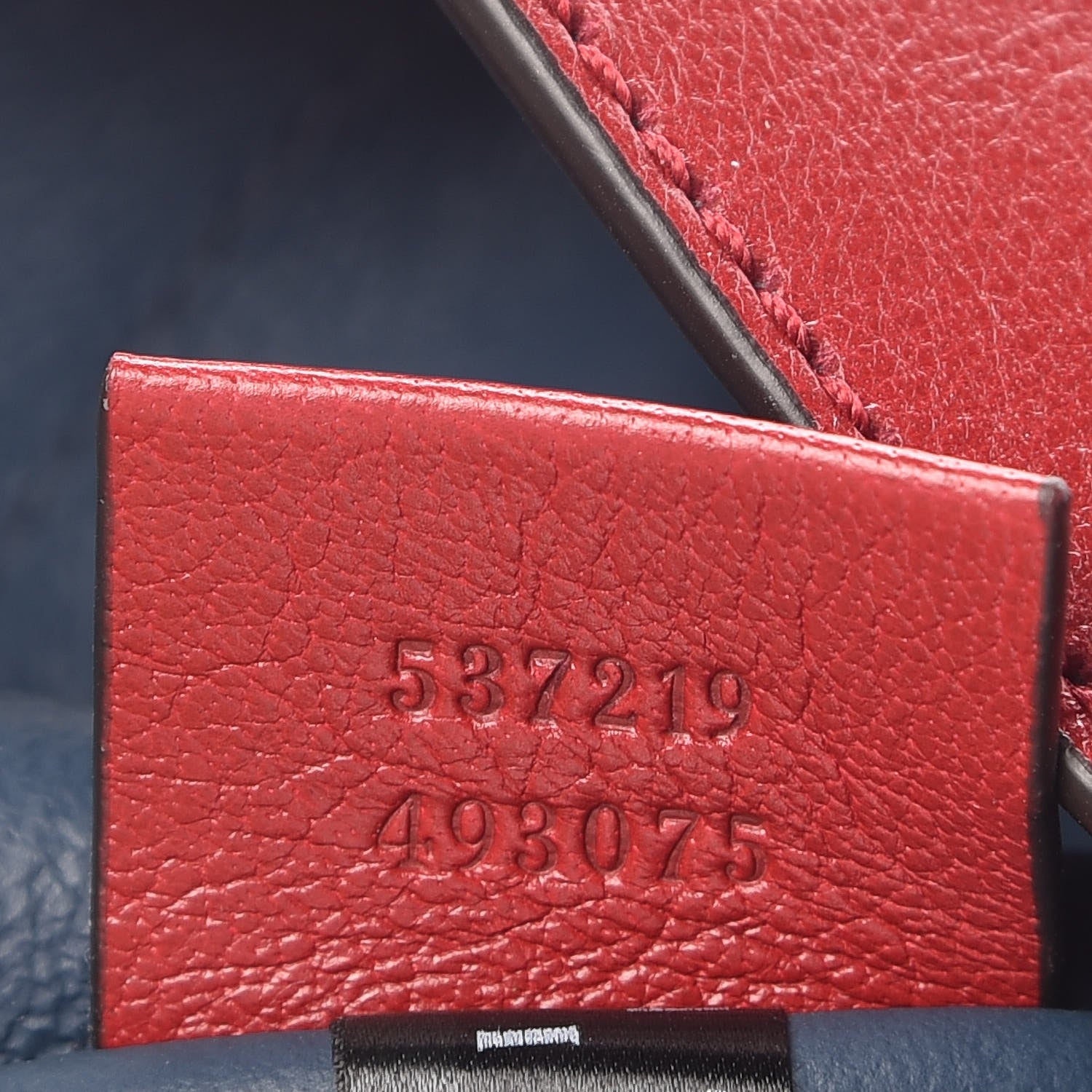 Gucci Suede Calfskin Large Rajah Chain Tote New Blue Romantic Cherry 8 of 10