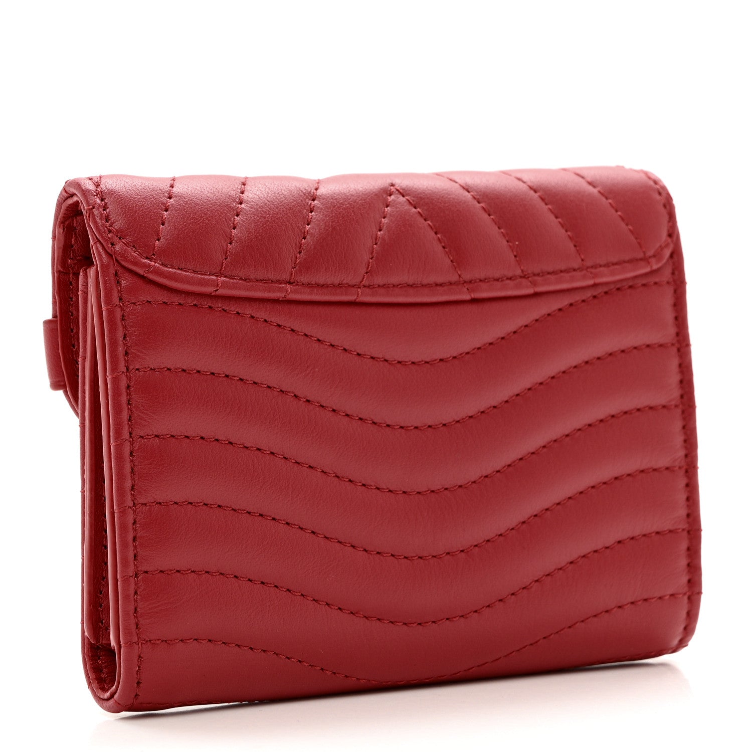 Louis Vuitton Calfskin New Wave Compact Wallet Rouge 3 of 6