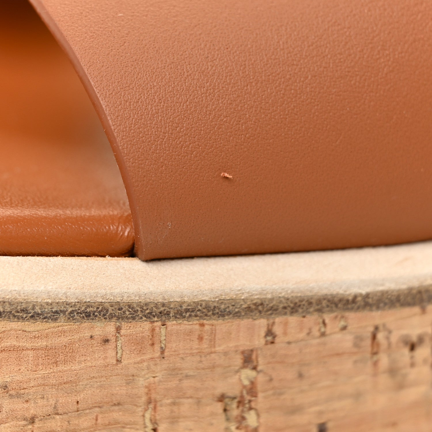 Hermes Calfskin Cork Eze 30 Sandals 36 Marron Glaise 11 of 16
