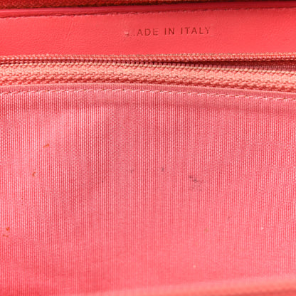 Chanel Caviar Quilted Large Boy Zip Around Wallet Coral 14 of 24