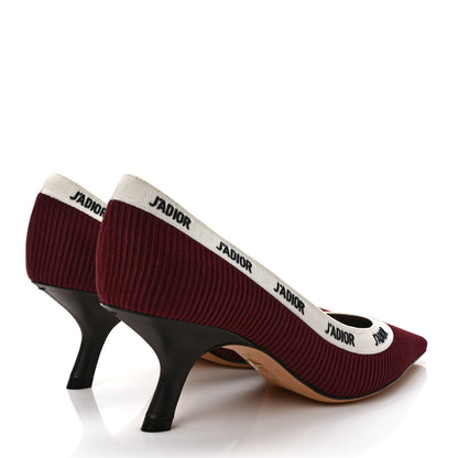 Christian Dior Technical Canvas Ribbon J'Adior 65mm Pumps 38 Rouge Black 4 of 9