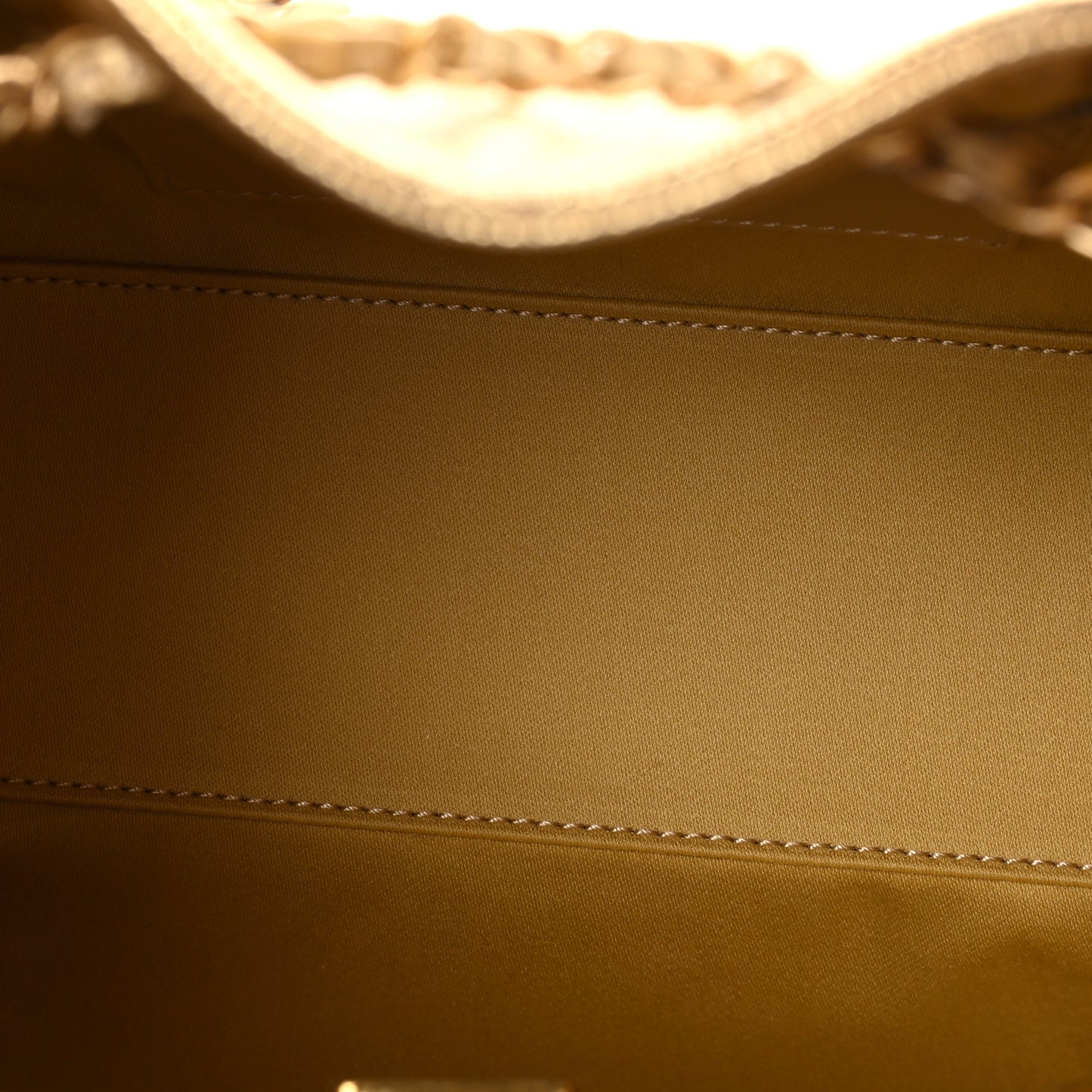 Metallic Caviar Quilted Mini Chanel 25 Handbag Gold