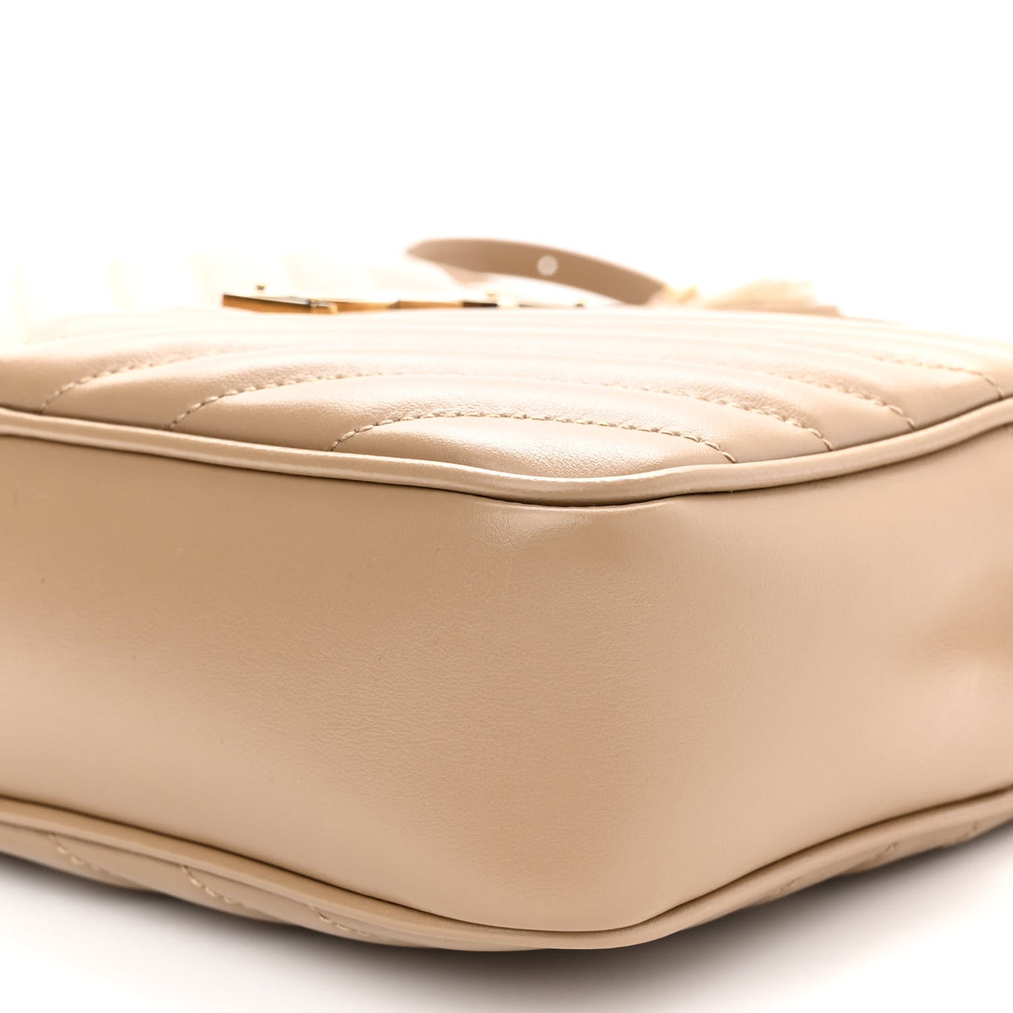 Calfskin Matelasse Monogram Lou Camera Bag Dark Beige