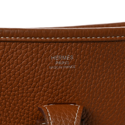 Hermes Taurillon Clemence Evelyne III PM Gold 6 of 9