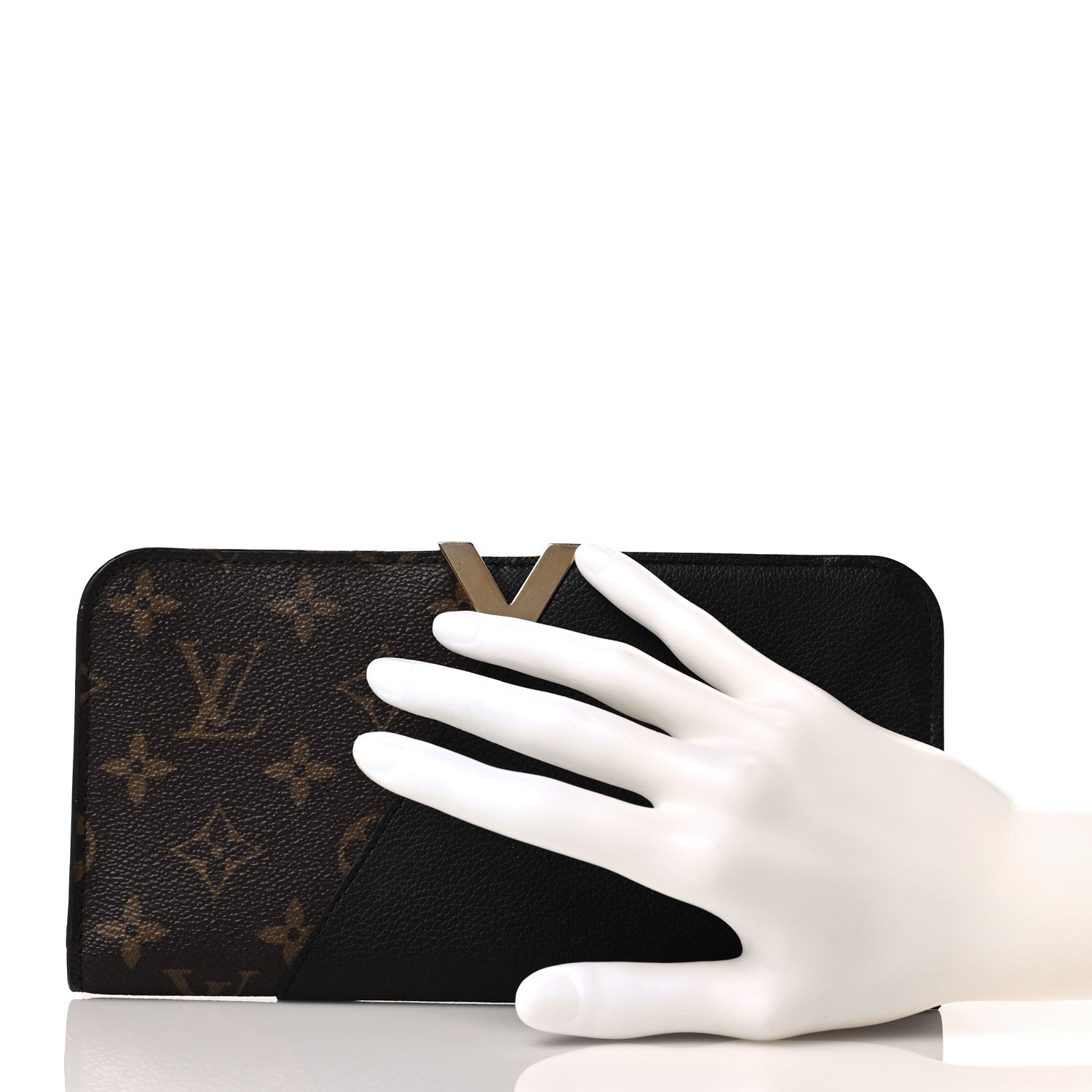 Louis Vuitton Monogram Calfskin Kimono Wallet Black 2 of 10